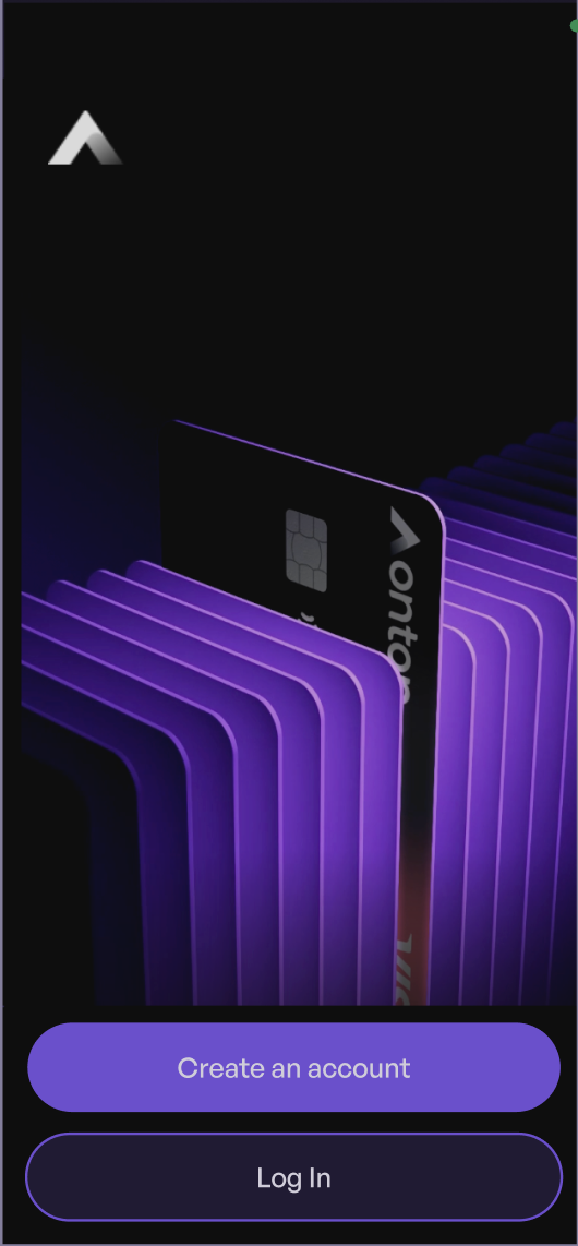 Ontop Cards stacked in violet light